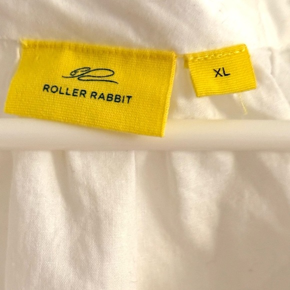 Roberta Roller Rabbit Ulli Top Peasant Bohemian White Top Blouse Shirt Size XL - Picture 6 of 7